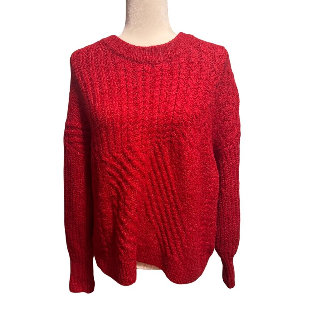 Old Navy Womens M Sweater Fisherman Cable Knit Ribbed Mixed Autumn Cool Weather